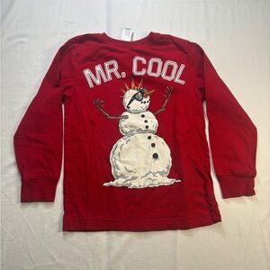Gymboree Red 'Mr. Cool' Snowman Long Sleeve Tee
